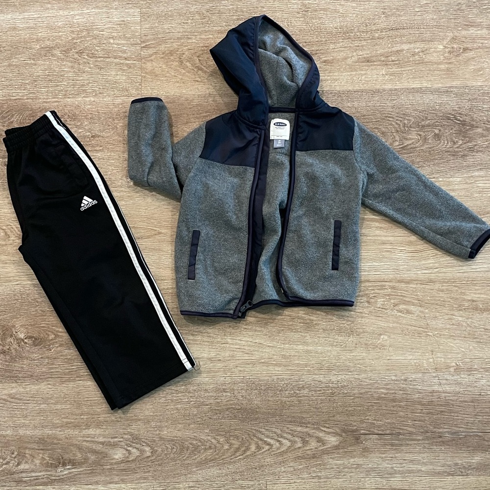 Adidas track pants & fleece jacket